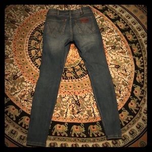 Wranglers skinny jeans.